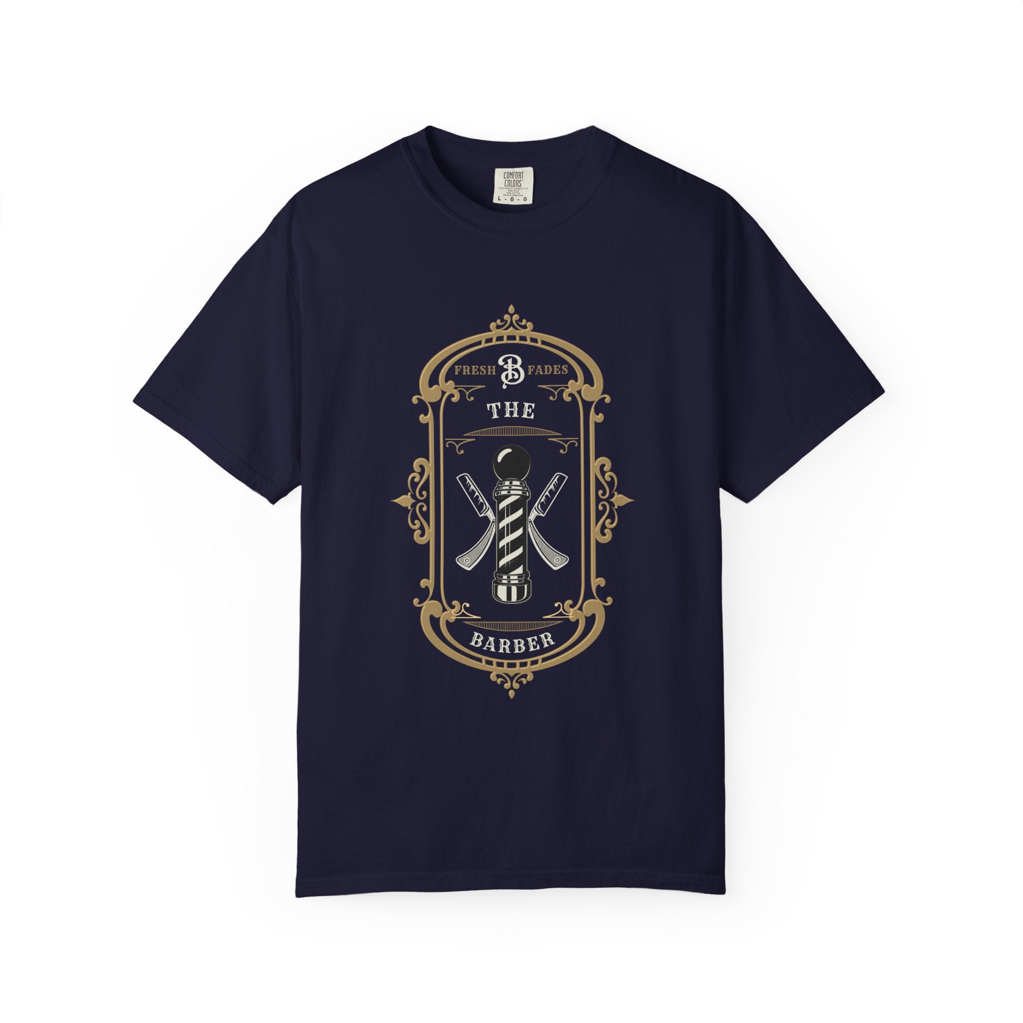 Barber Pole Tee — Vintage Shop Logo T-Shirt