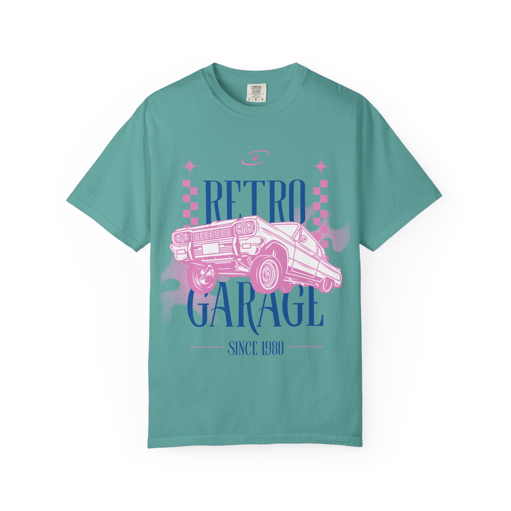 Retro Garage T-Shirt — Vintage Car Graphic "Since 1980"