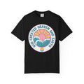 Faith Sunrise T-Shirt — "God Created Heaven and Earth" Retro Wave Tee