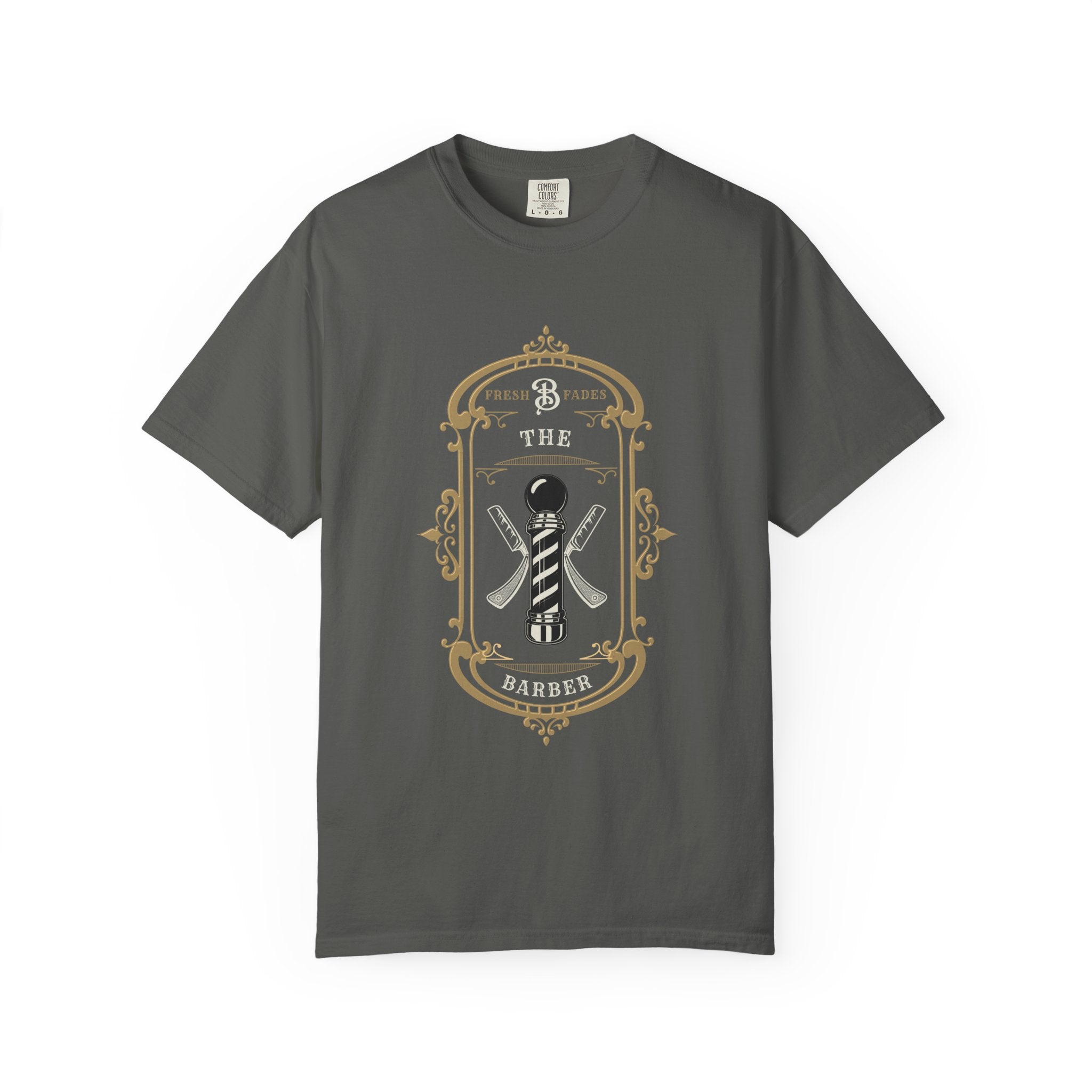 Barber Pole Tee — Vintage Shop Logo T-Shirt