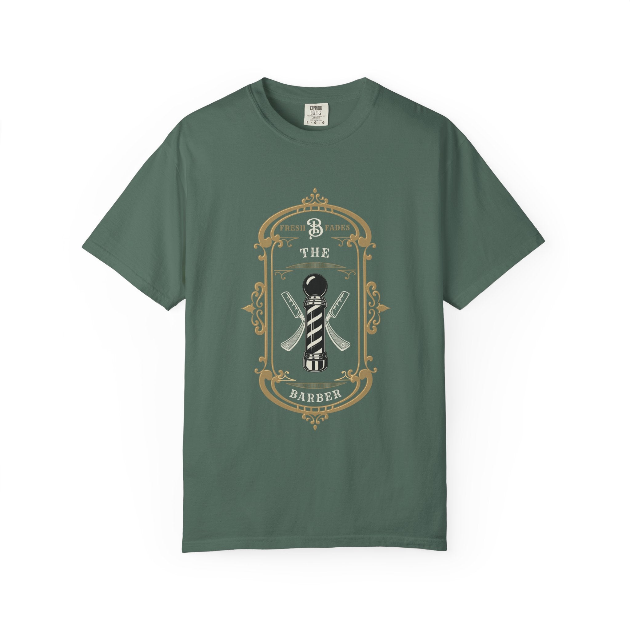Barber Pole Tee — Vintage Shop Logo T-Shirt