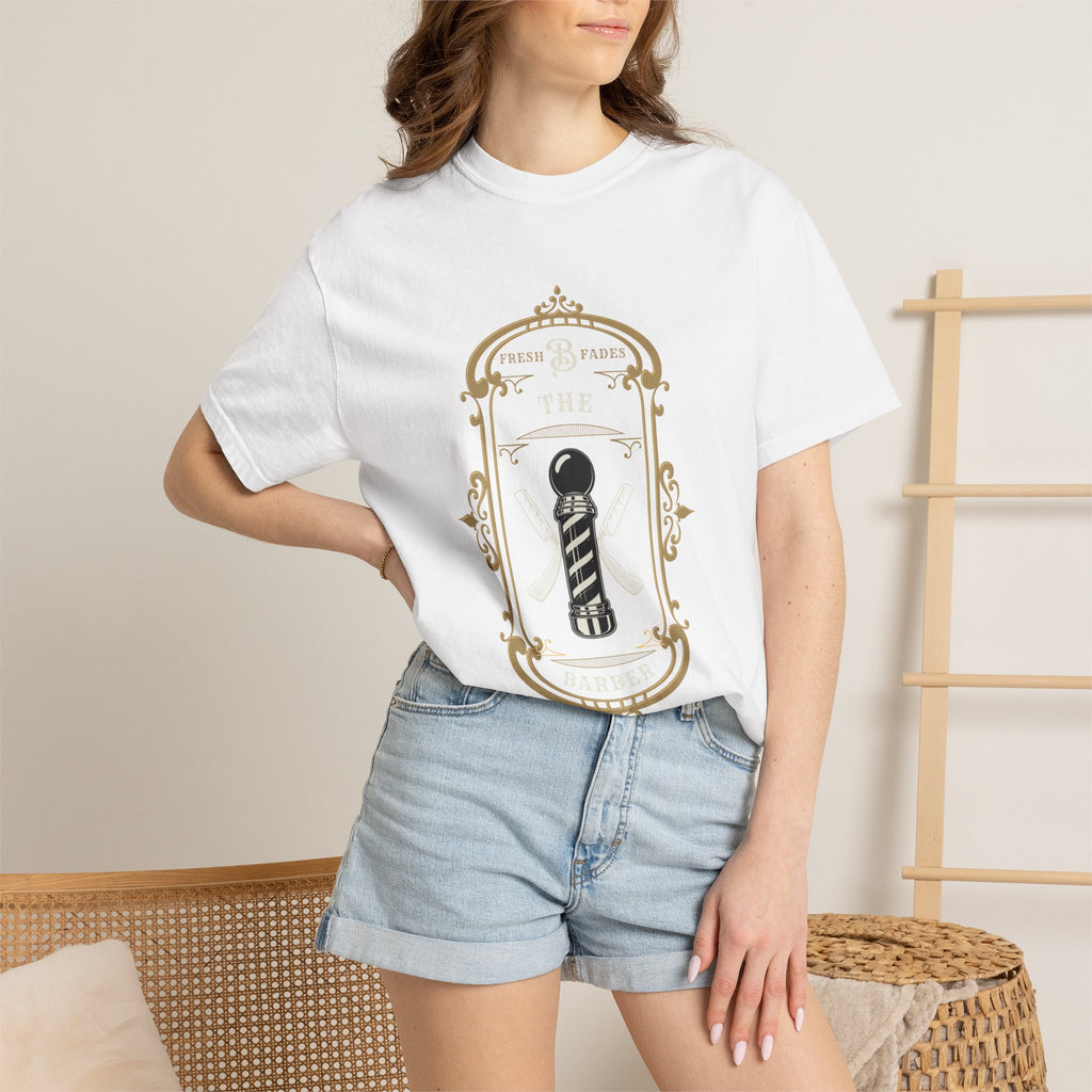 Barber Pole Tee — Vintage Shop Logo T-Shirt