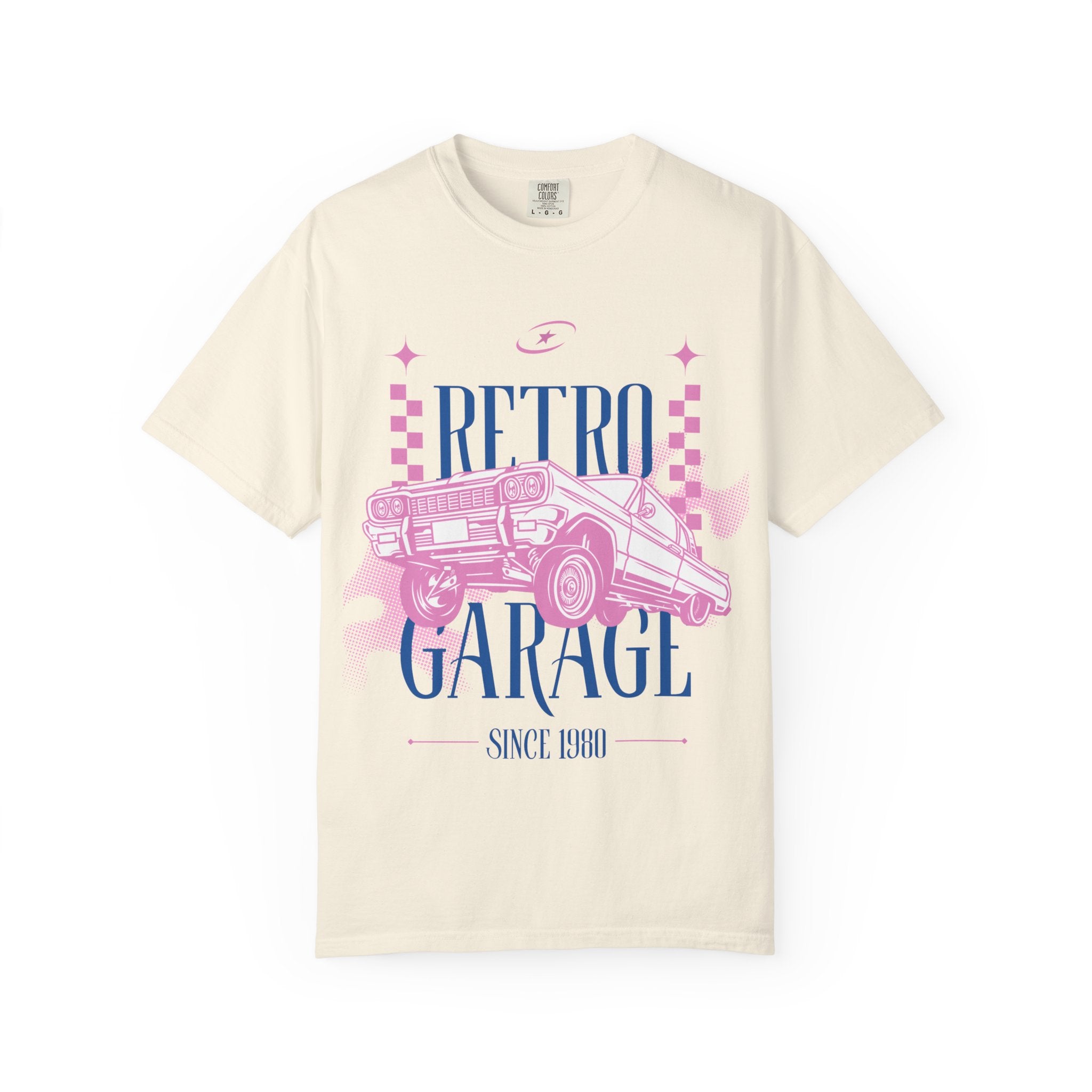 Retro Garage T-Shirt — Vintage Car Graphic "Since 1980"