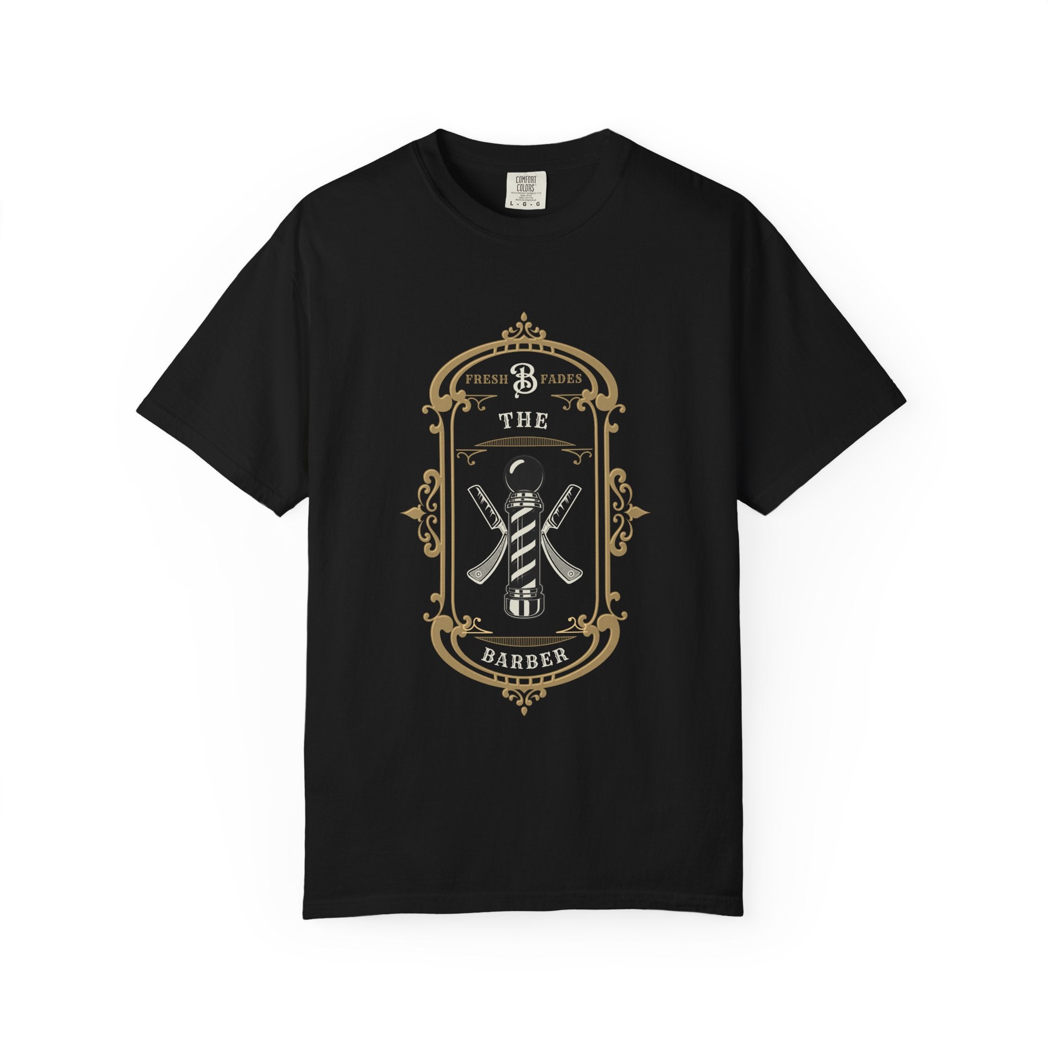 Barber Pole Tee — Vintage Shop Logo T-Shirt