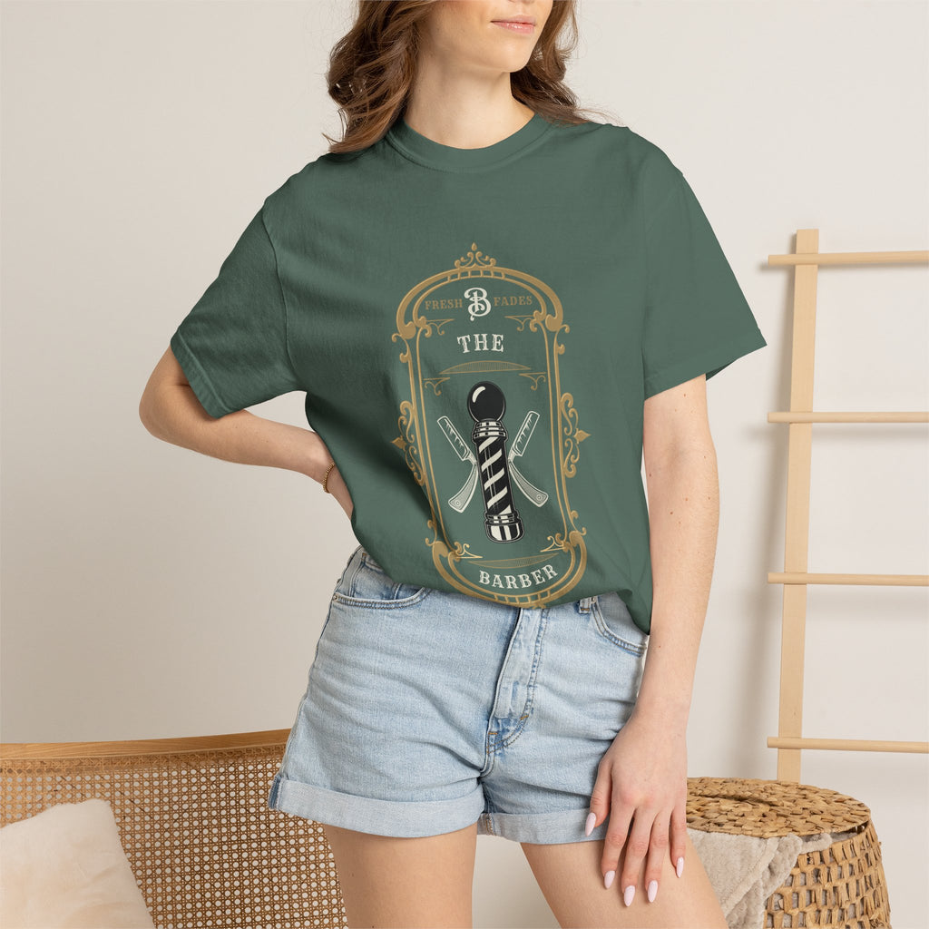 Barber Pole Tee — Vintage Shop Logo T-Shirt